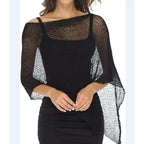 Off Shoulder Knit See Through Lightweight Pullover