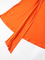 One Shoulder Backless Hollow Dress With Irregular Pleats And Tassel Patchwork