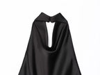 Elegant Satin Backless Halter Top For Women Off Shoulder