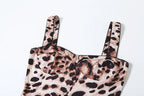 Leopard Print Sleeveless Jumpsuit For Women