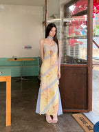 Romantic Floral Lace Long Mermaid Dress With Backless Silhouette