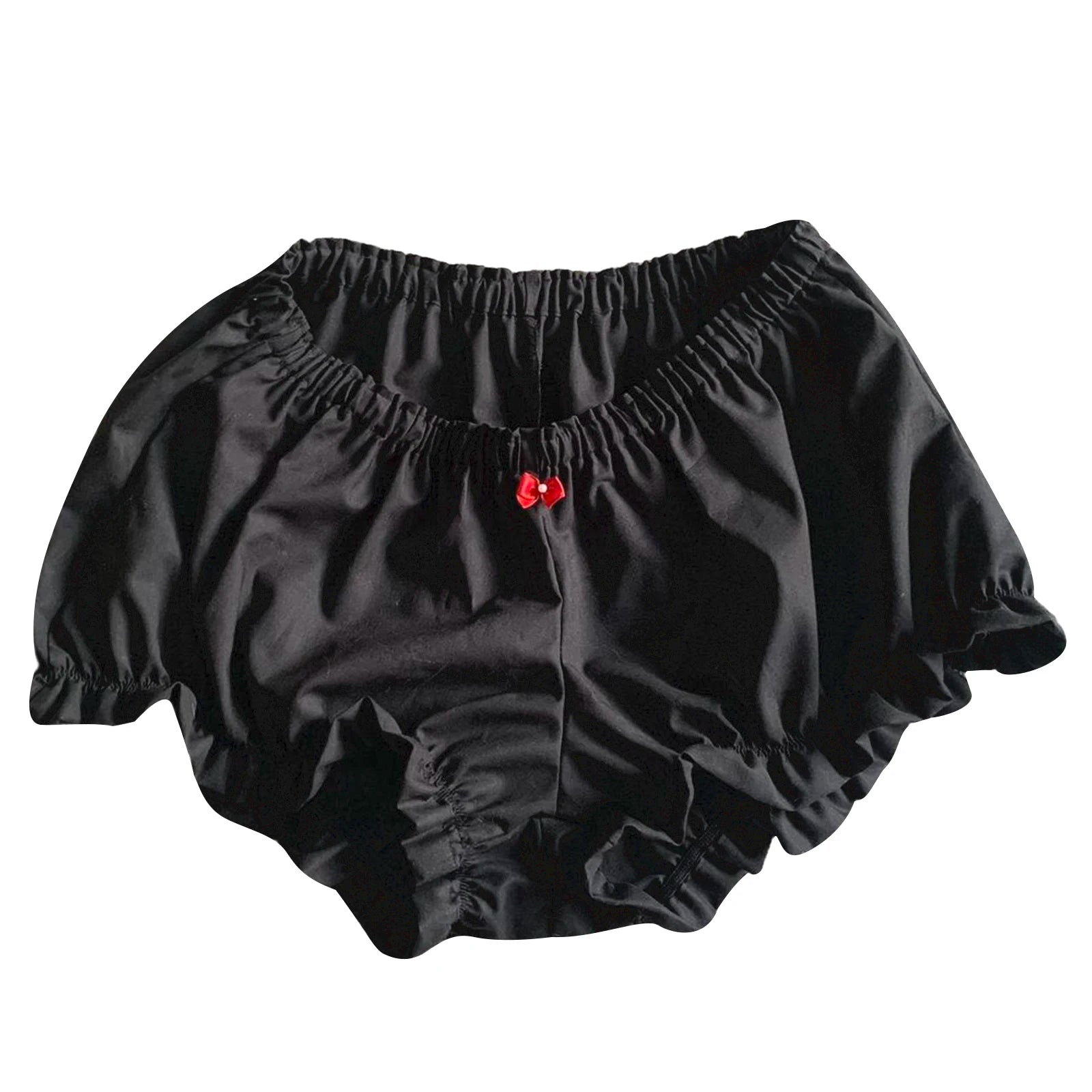 Cozy Kawaii Plaid Pajama Shorts With Elastic Waist Ruffle Trim