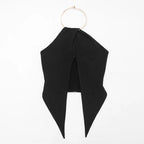 Urban Halter Crop Top And High Waist Capri Set With Metal Ring Detail Two-piece