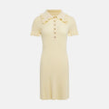 Ruffled High Waist Mini Dress Short Sleeve Knit Elegant Vintage