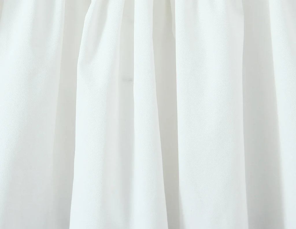 Backless Halter Embroidered White Dress For Women Elegant A Line Mini Dress