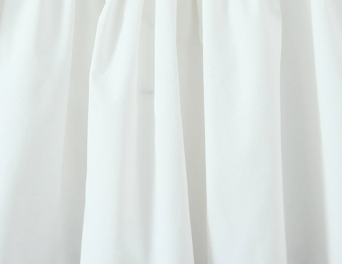 Backless Halter Embroidered White Dress For Women Elegant A Line Mini Dress