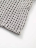 Sexy Vintage Hooded Knitted Long Sleeve Set