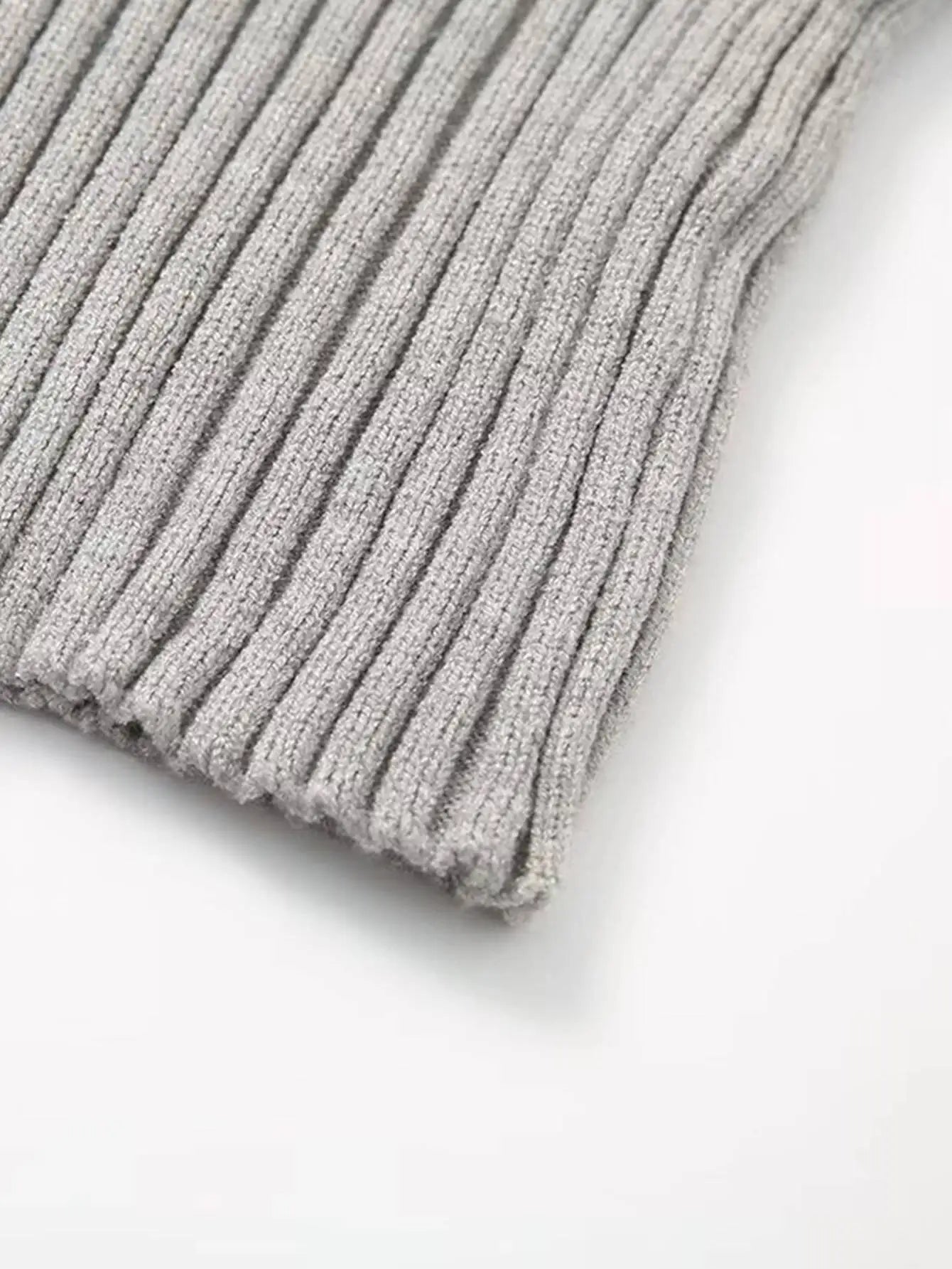 Sexy Vintage Hooded Knitted Long Sleeve Set