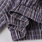 Plaid Streetwear Set With Cropped Shirt And Mini Skirt