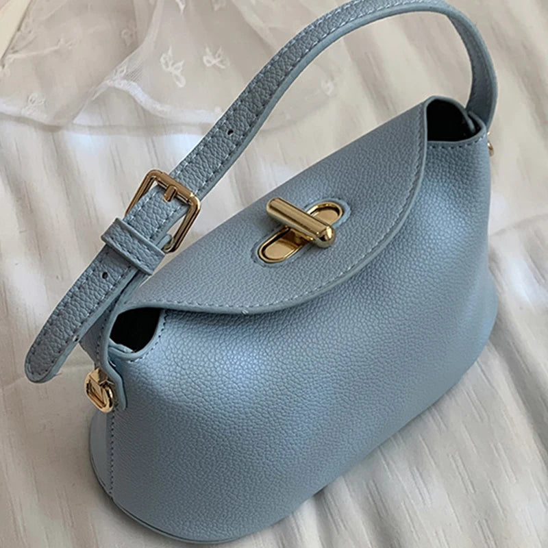 Soft Leather Bucket With Gold Button Tassel Luxe Everyday Shoulder Satchel For Women