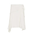 Elegant Asymmetrical A Line Midi Skirt High Waisted Pleated