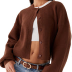 Cozy Loose Cardigan For Women With Open Stitch Knitwear