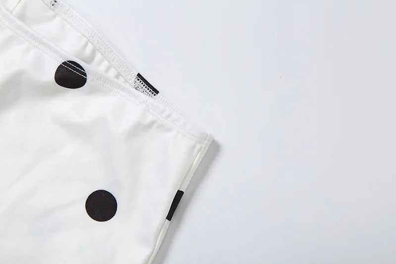 Polka Dot Set With Crop Cami Top And Slim Capri Trousers
