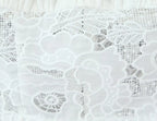Romantic Lace Patchwork Off Shoulder Puff Sleeve Crop Top