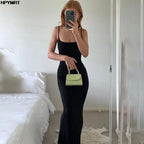 Women's Satin Sleeveless Backless Slim Maxi Dress