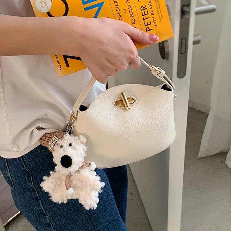 Soft Leather Bucket With Gold Button Tassel Luxe Everyday Shoulder Satchel For Women