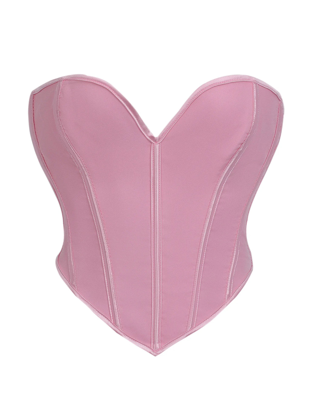 V Neck Matte Strapless Corset Top For Sleek Shaping