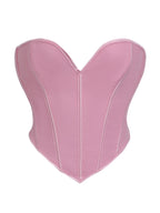 V Neck Matte Strapless Corset Top For Sleek Shaping