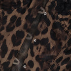 Leopard Print Mesh Corset Bustier