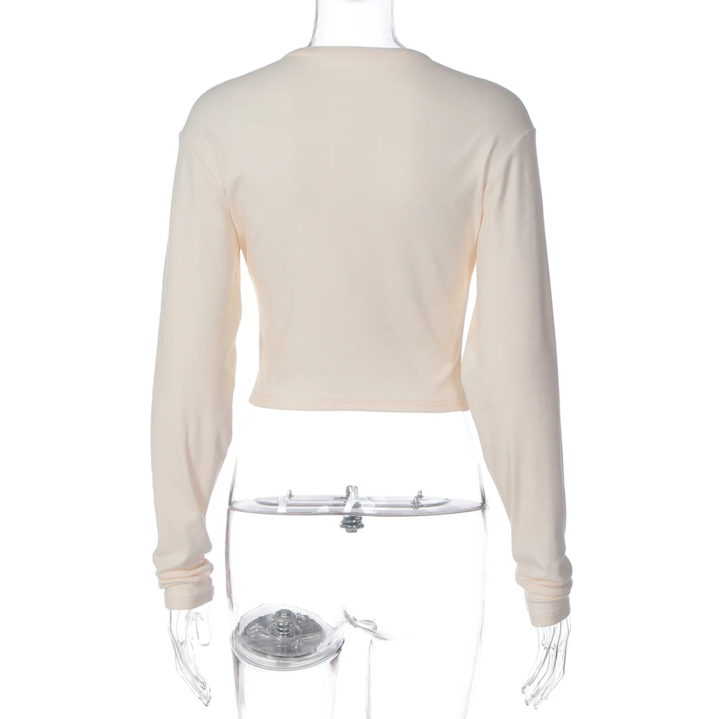 O-Neck Cardigan With Long Sleeves Slim Fit