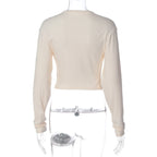 O-Neck Cardigan With Long Sleeves Slim Fit
