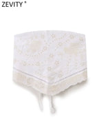 Backless Strapless Embroidered Crop Top With Hollow Details