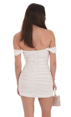 One Shoulder Mesh Mini Dress With Empire Waist Bodycon Gown
