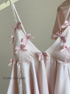 Sweet Bow Sexy Women's Lingerie 2PCS Pajamas Suit