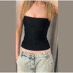 Sultry Bandage Corset Top Off Shoulder Crop With Stripe Accent