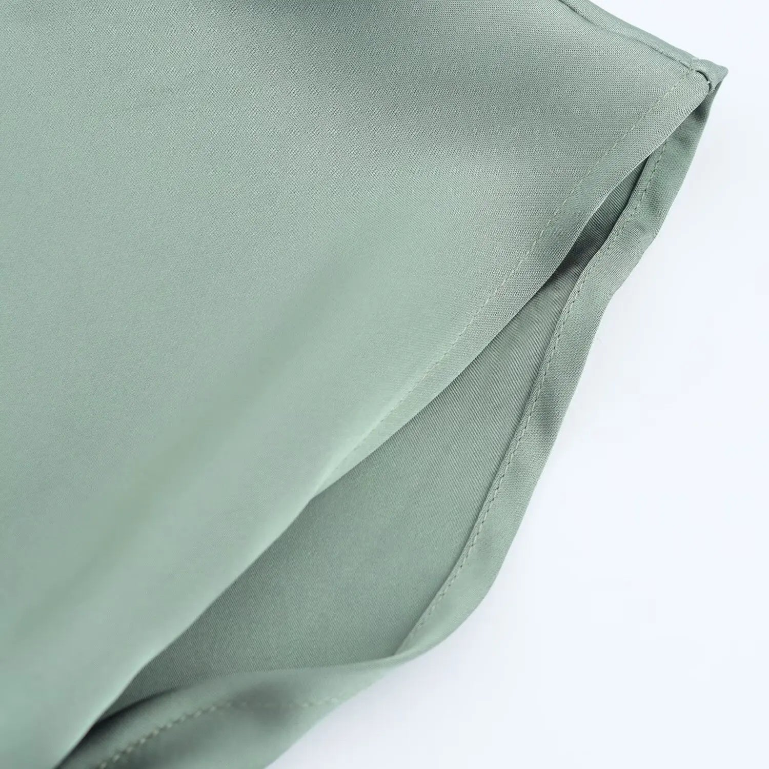 Elegant l Solid Satin Midi Dress With V Neck And Short Sleeves