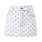 High Waist Mini Skirt With Dots Print Detail For Women Streetwear