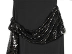 Backless Sequin Patchwork Maxi Dress With Wide Sleeves