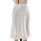 Patchwork Lace Print Polka Dot Women High Waist A-line Mini Skirt
