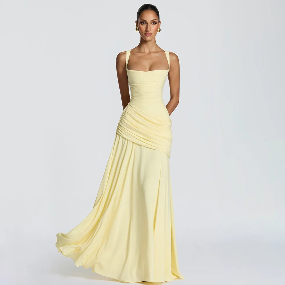 Backless High Waisted Dress