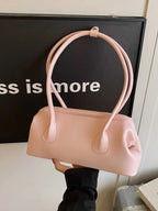 Underarm Bag Solid Color PU Shoulder Handbag