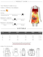 Floral Patchwork Mini Dress With Halter Backless Design