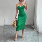 Spaghetti Strap Sundress Midi Knit