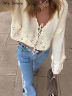 Side Hollow Out High Waist Jeans With Straight Leg Denim