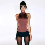 Sexy Halter Backless Bodysuit Romper