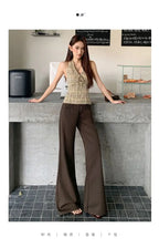 Antiwrinkle Flare Pants With Slimming Comfort Low Waisted