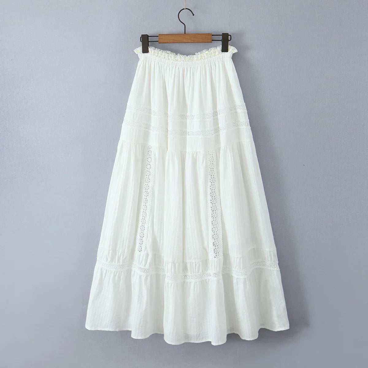 White Lace 2-Piece Maxi Skirt Set