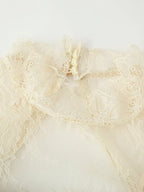 Lace Patchwork Mini Dress With Vintage Contrast Slim Long Sleeves