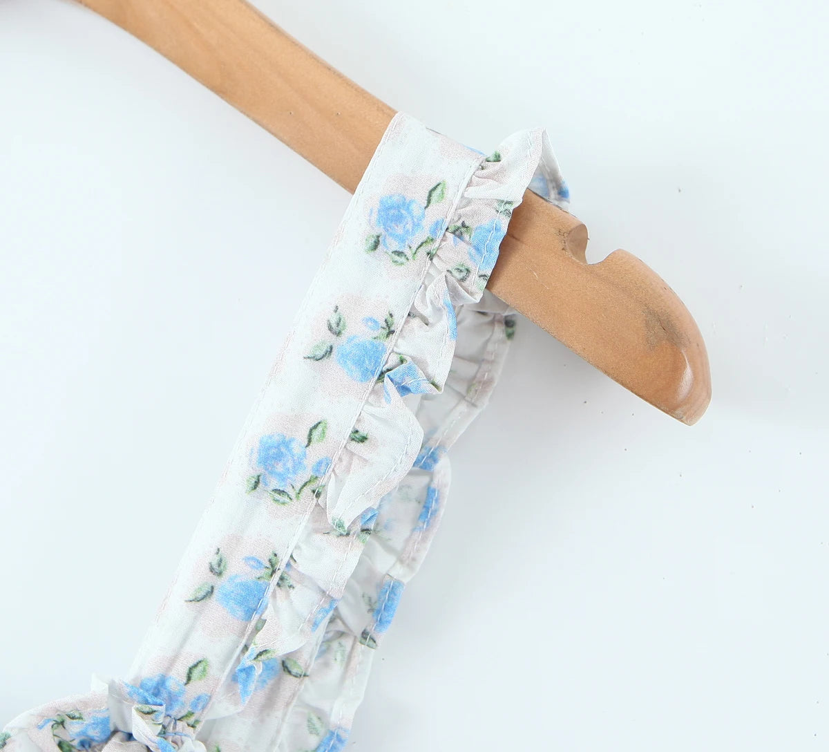 Flower Print Corset Ruched Elastic Body Sling Mini Square Collar Ruffles Hem Dress