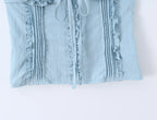 Sleek Backless V Neck Bow Crop Camisole Top