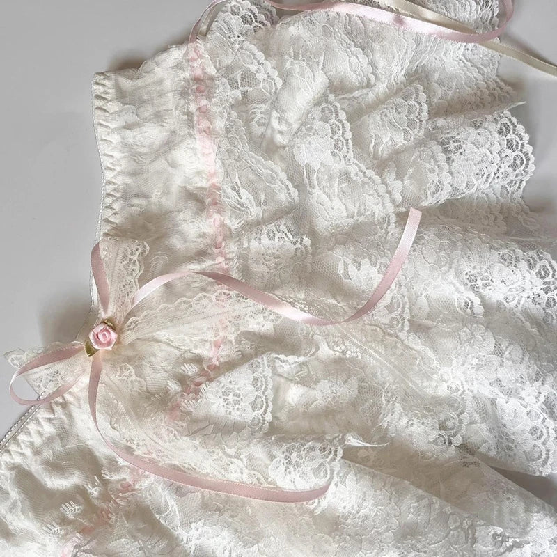 Fairycore Lace Trim Multilayer Shorts Kawaii