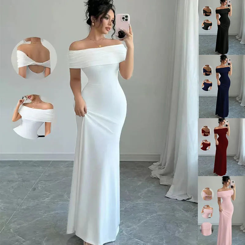 Off Shoulder Bodycon Midi Dress