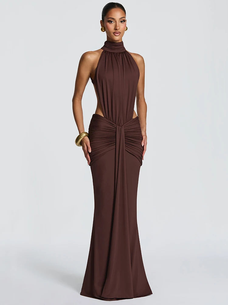 Evening Elegant Backless Halter Body-con Dress