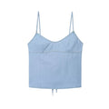 Two-piece Set For Women With Backless Top And Casual Cowboy Pants Ensemble