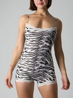 Animal Print Lace Suspender Jumpsuits For Women