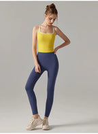 Colorful Yoga Vest With Fixed Chest Pads Women Gym Sleeveless Tank Top For Fitness And Running